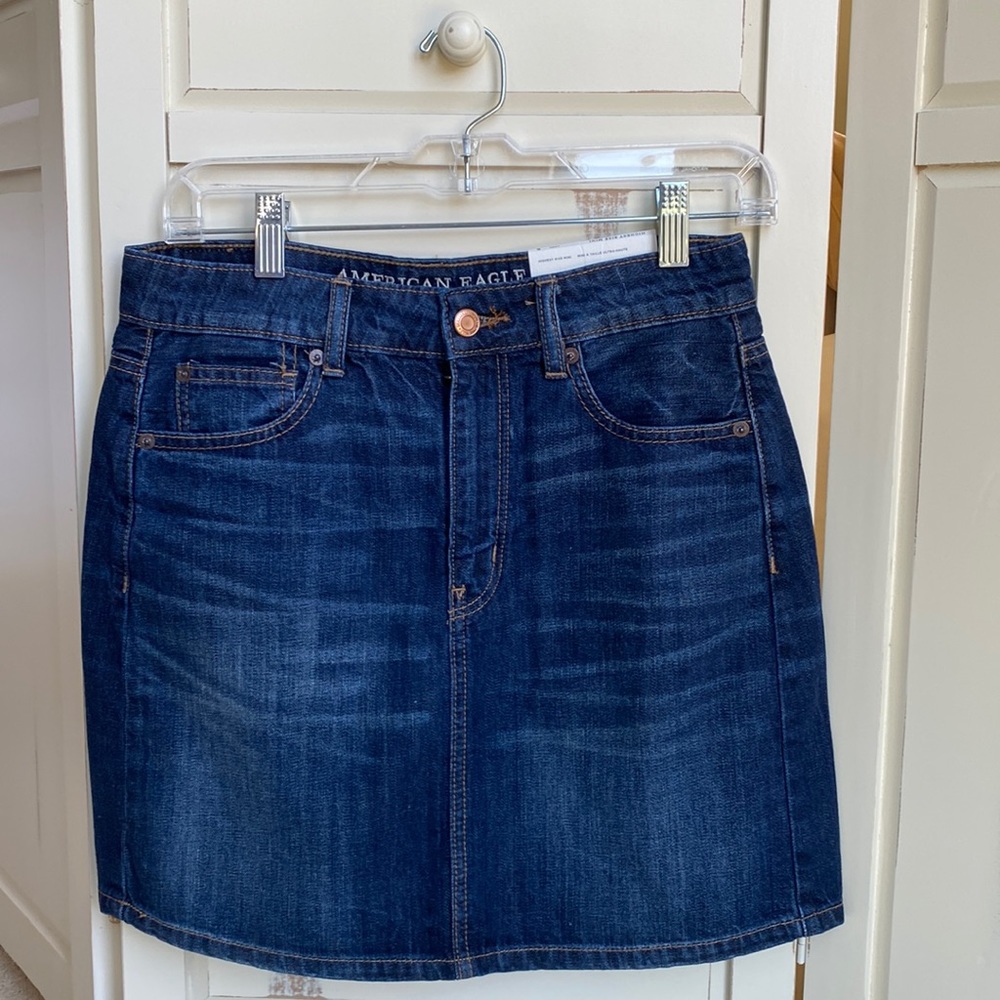 American Eagle denim mini skirt